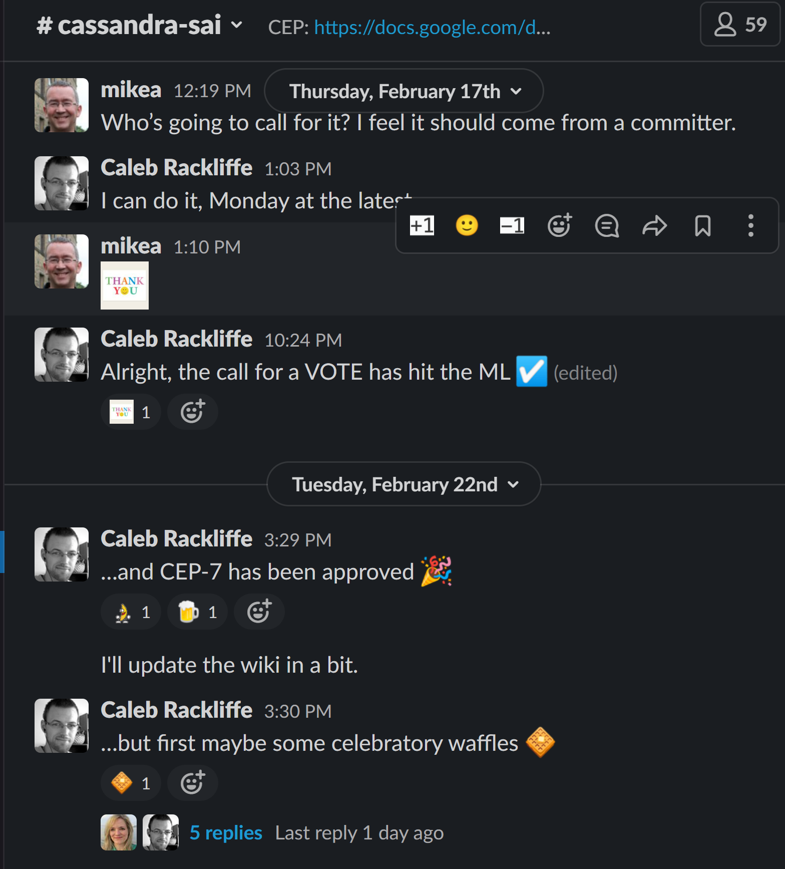 The Cassandra SAI channel on Slack